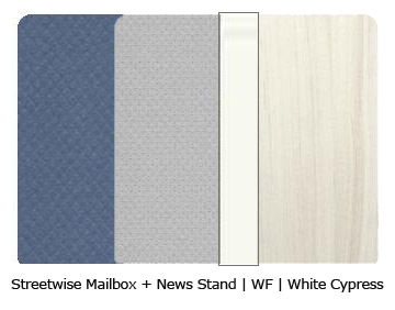 Office Color Palette: Streetwise Mailbox | Streetwise News Stand | WF | White Cypress