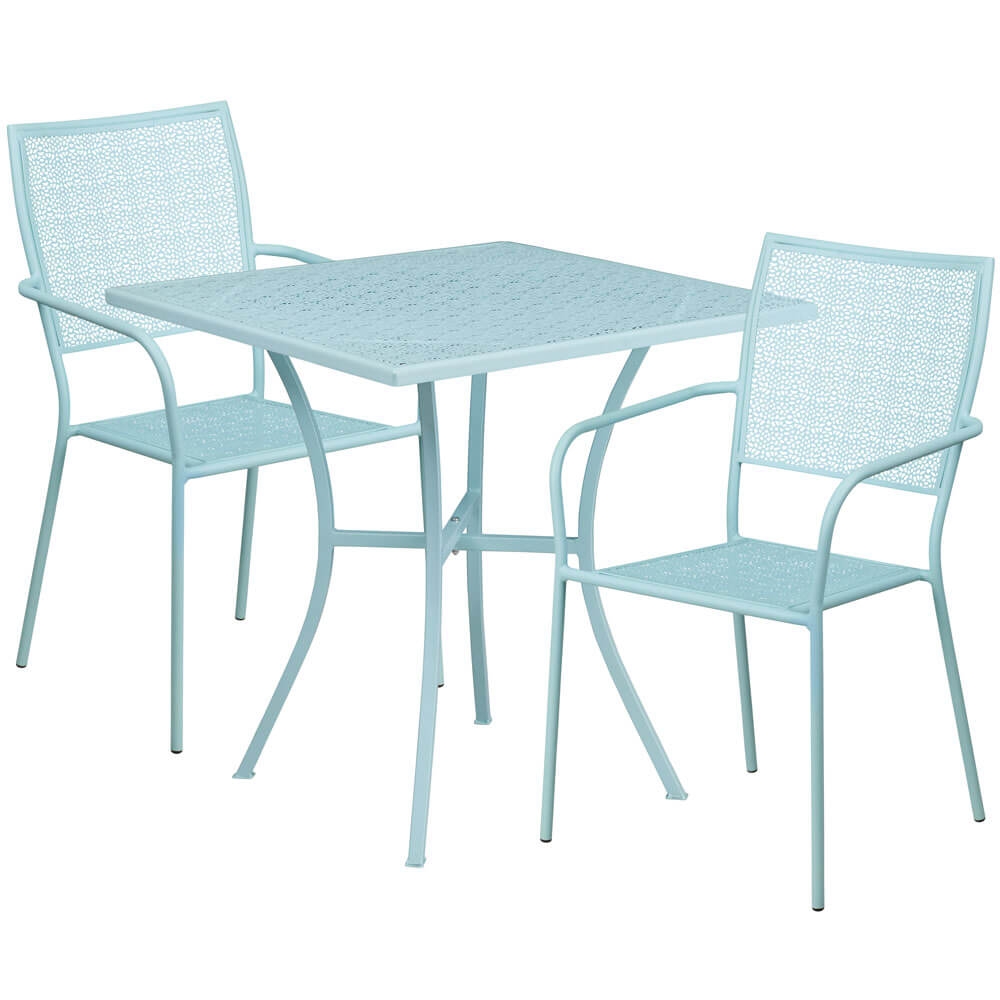 Bistro table set CUB CO 28SQ 02CHR2 SKY GG FLA