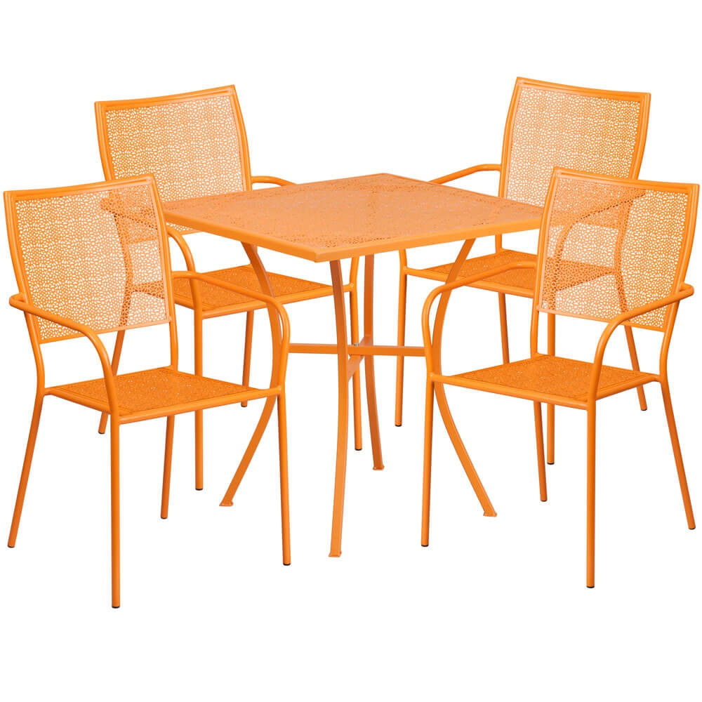 Bistro table set CUB CO 28SQ 02CHR4 OR GG FLA