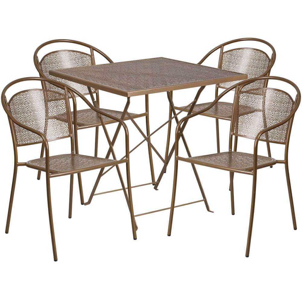 Bistro table set CUB CO 28SQF 03CHR4 GD 