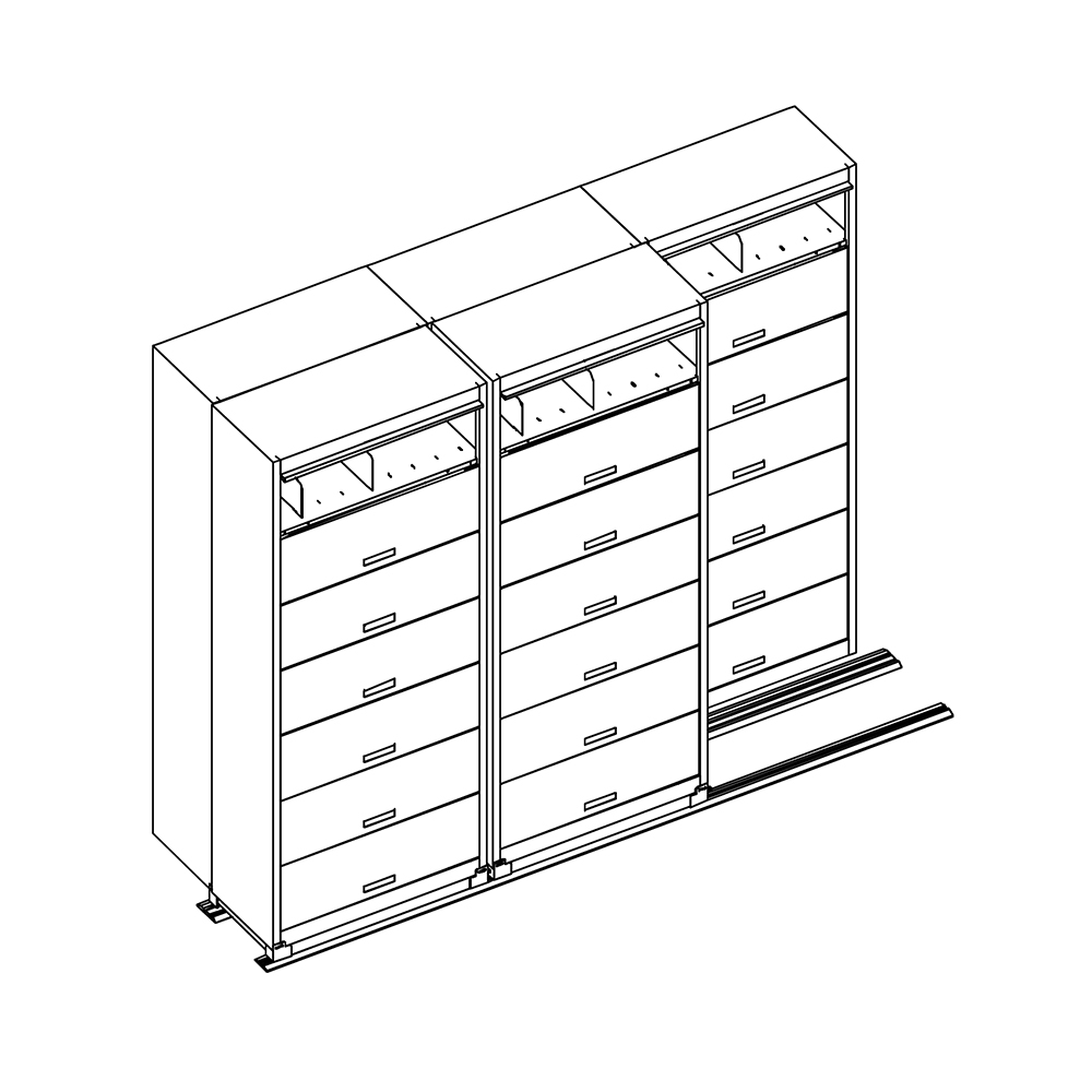 Filing system for office vertical filing system