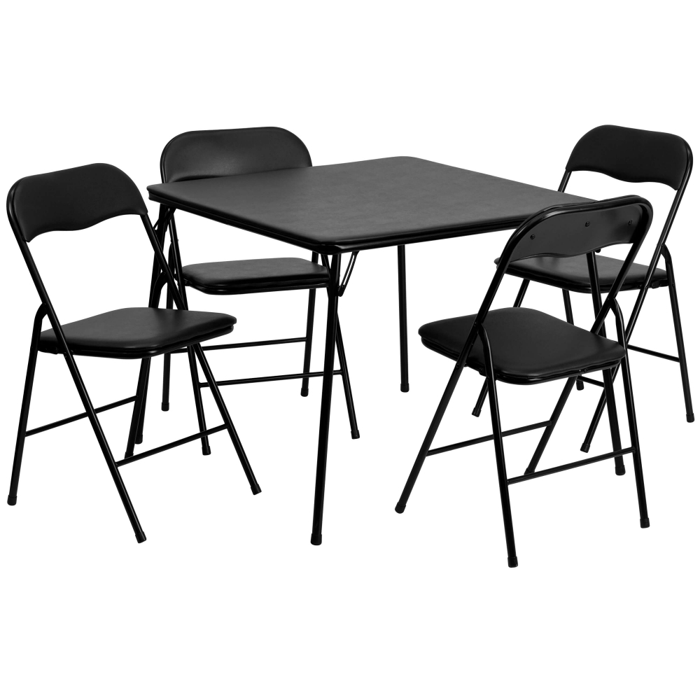 Folding table and chairs portable table set