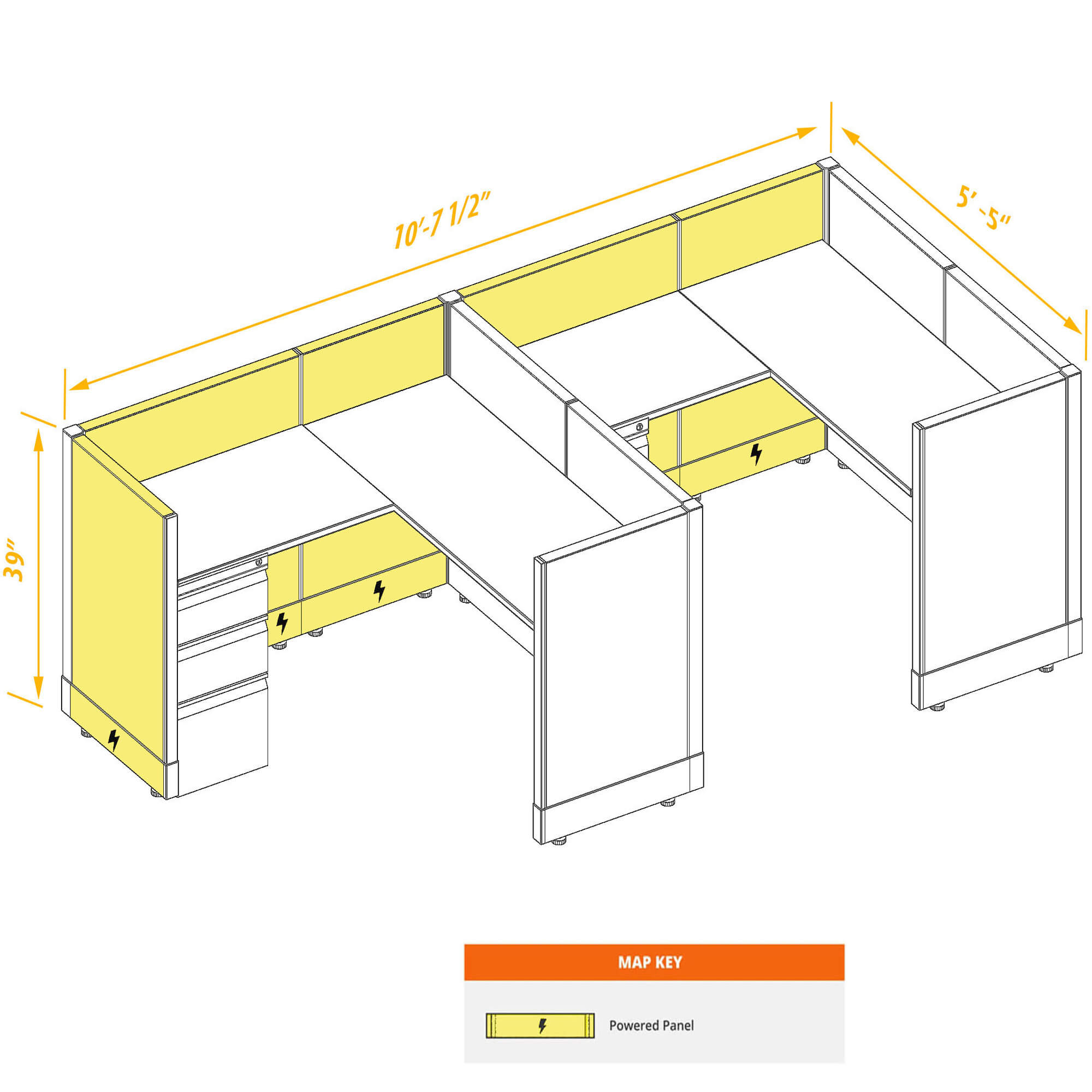 Modular furniture CUB 2 39 P 55 PSO