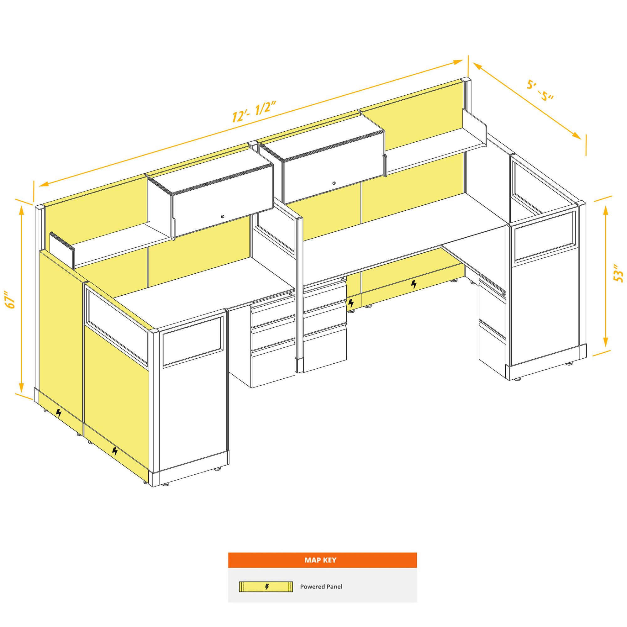 Modular furniture CUB 2 53 67 P 56 BP G PSO