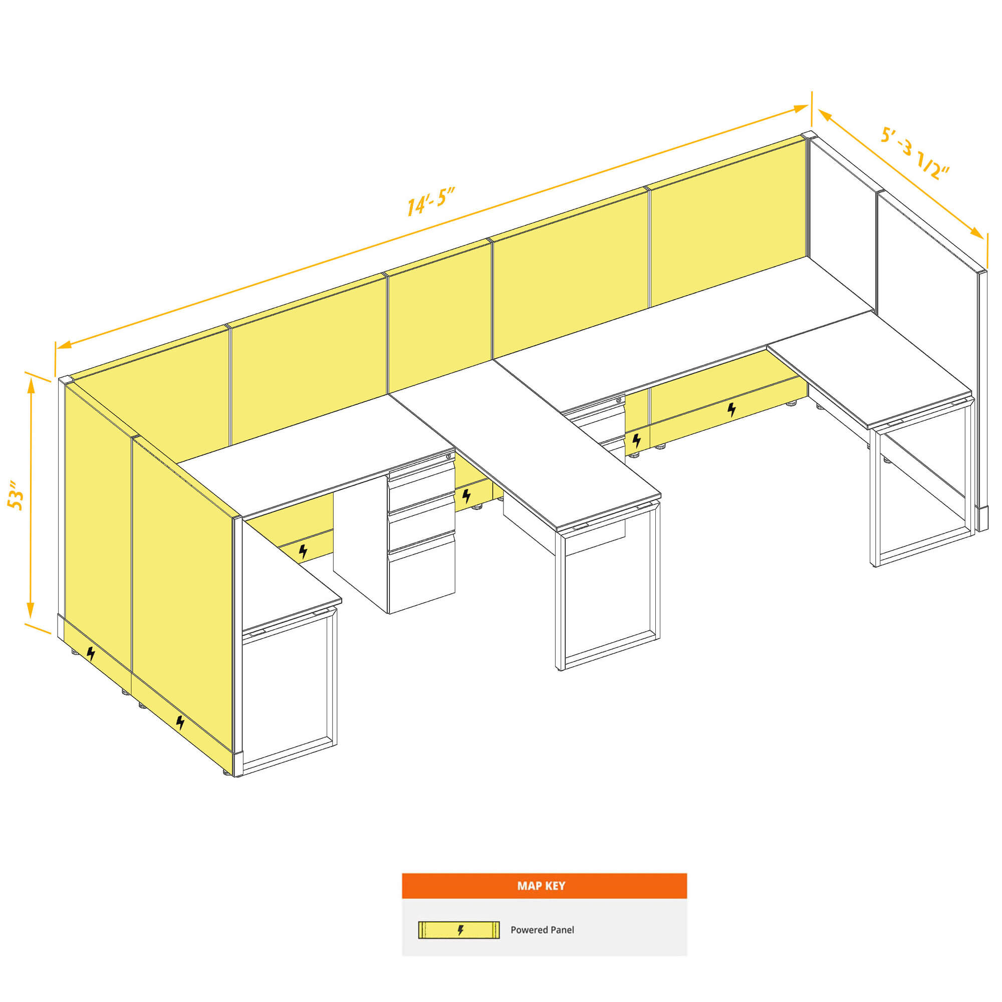 Modular furniture CUB 2 53 P 56 BP PSO