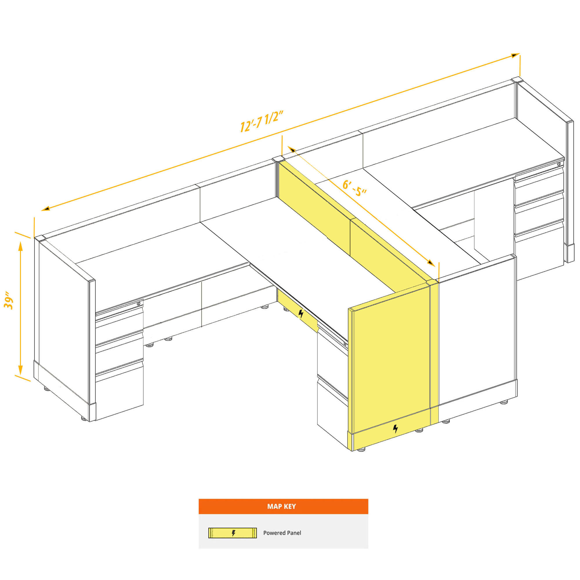 Modular furniture CUB 2a 39 P 66 PSO