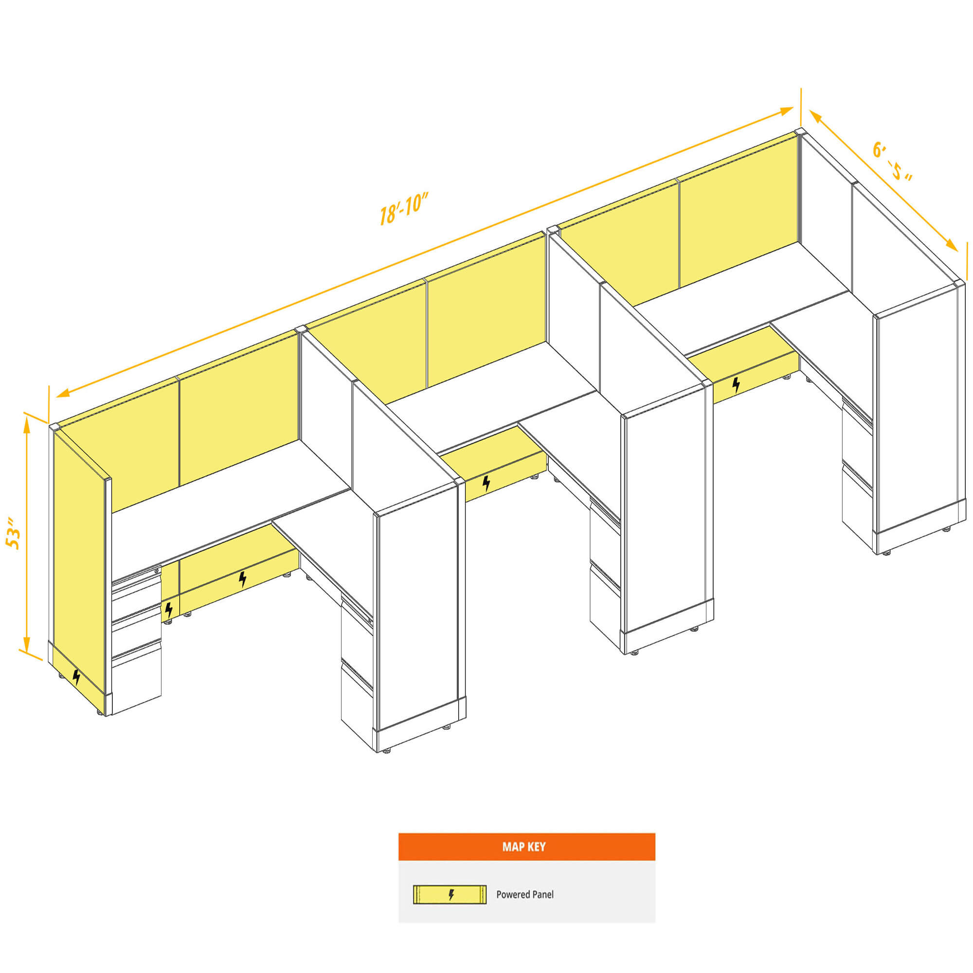 Modular furniture CUB 3 53 P 66 PSO