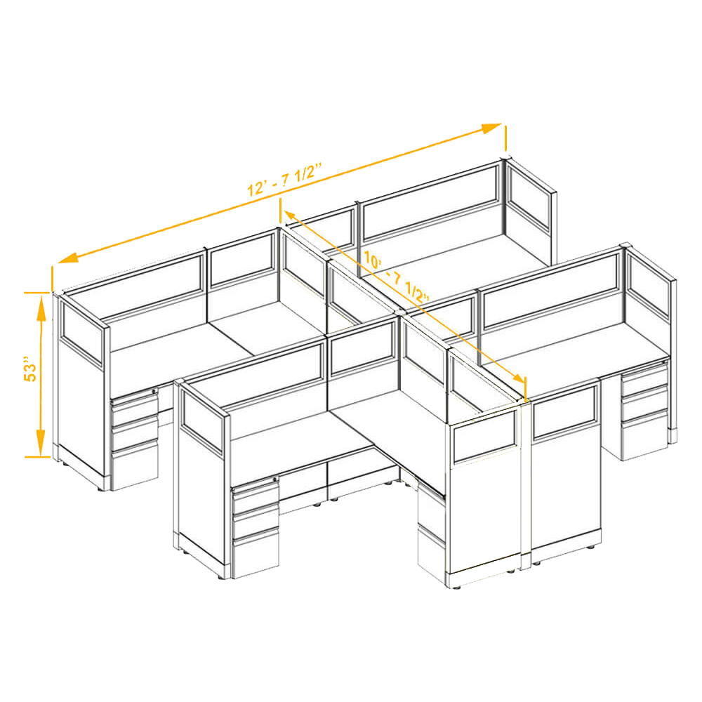 Modular furniture CUB 4 53 56 G ESP WH PSO