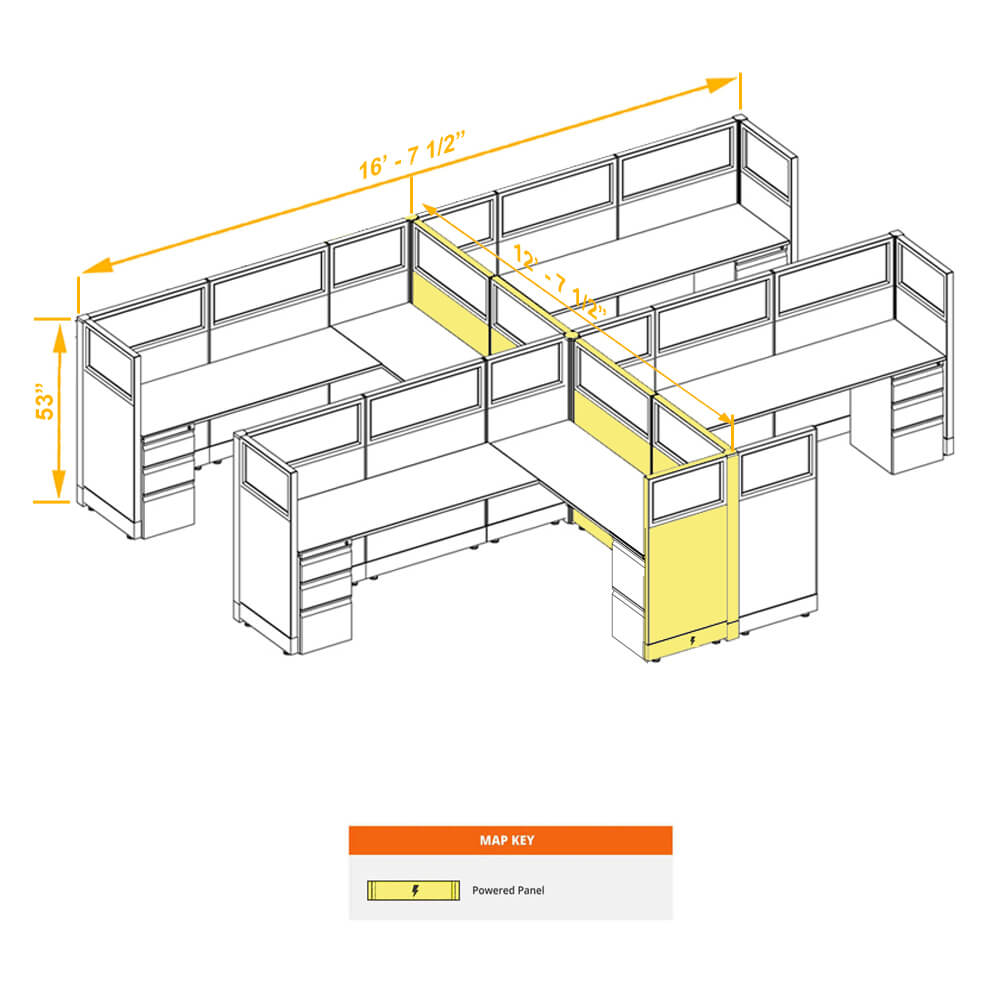 Modular furniture CUB 4 53 P 68 G ESP WH PSO