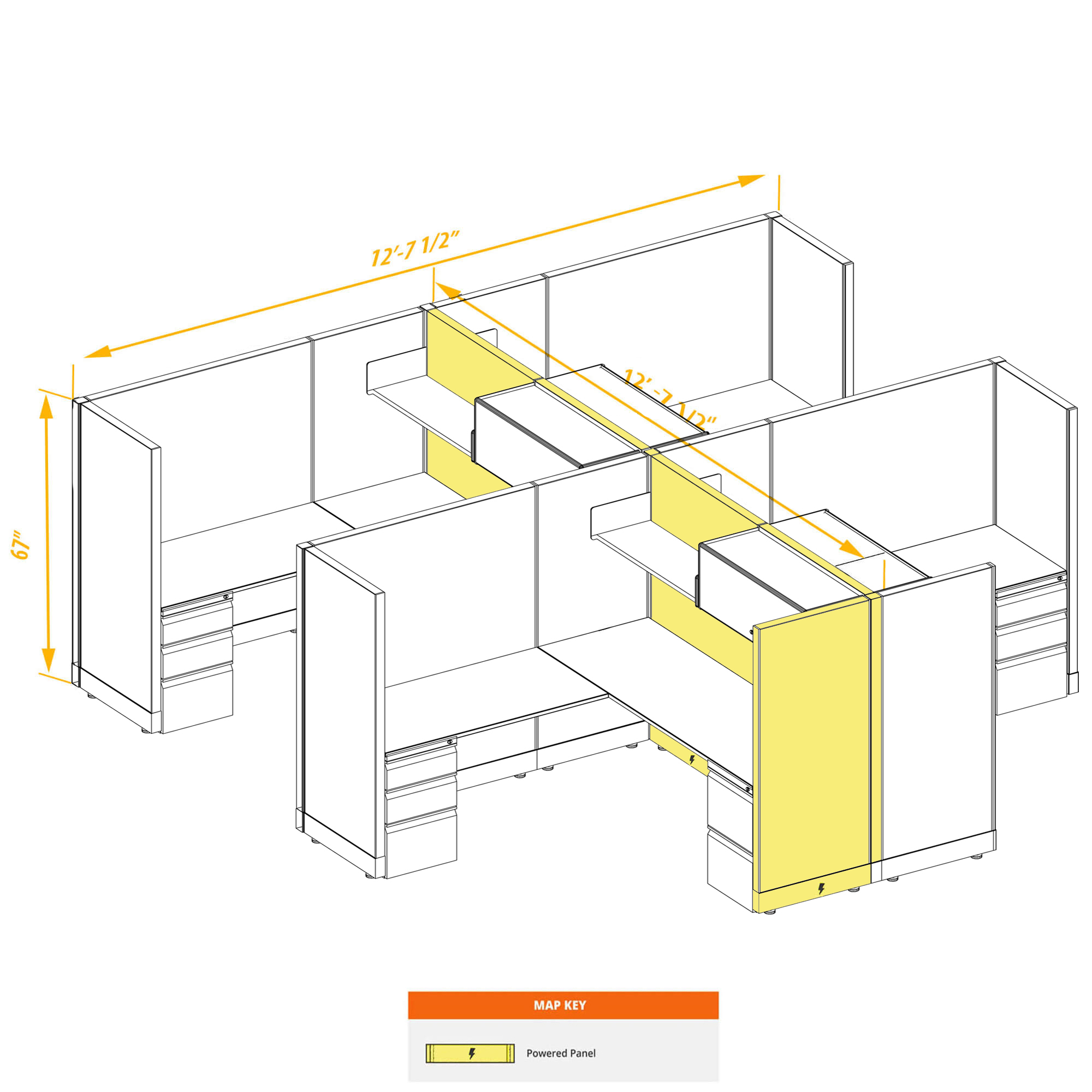 Modular furniture CUB 4 67 P 66 PSO 1