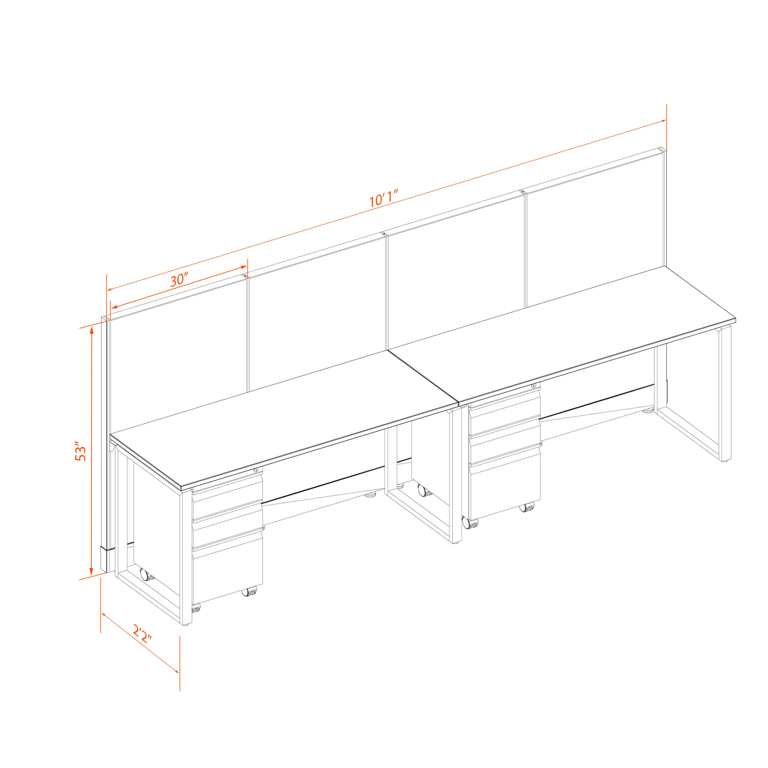 Office benching systems 2p 5253