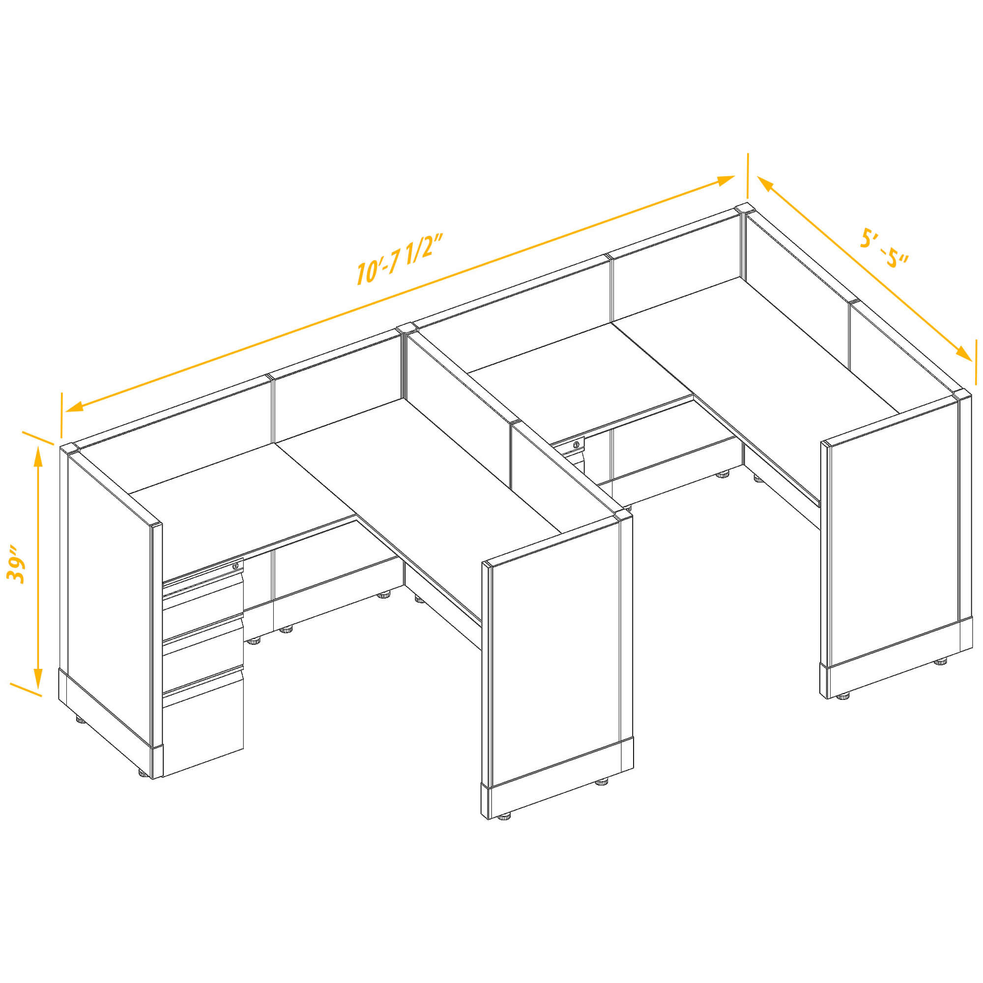 Office workstations CUB 2 39 55 PSO