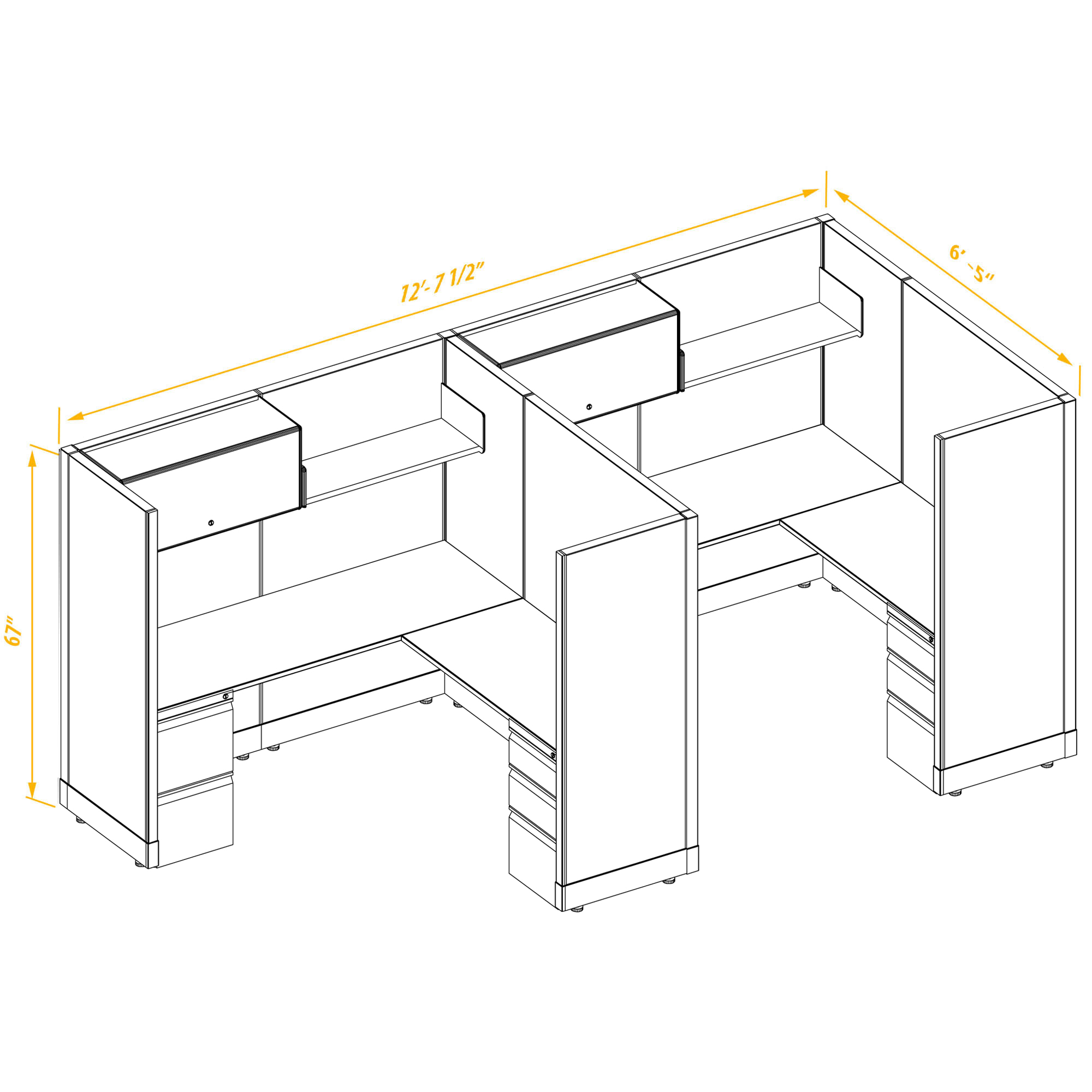 Office workstations CUB 2 67 66 PSO 1