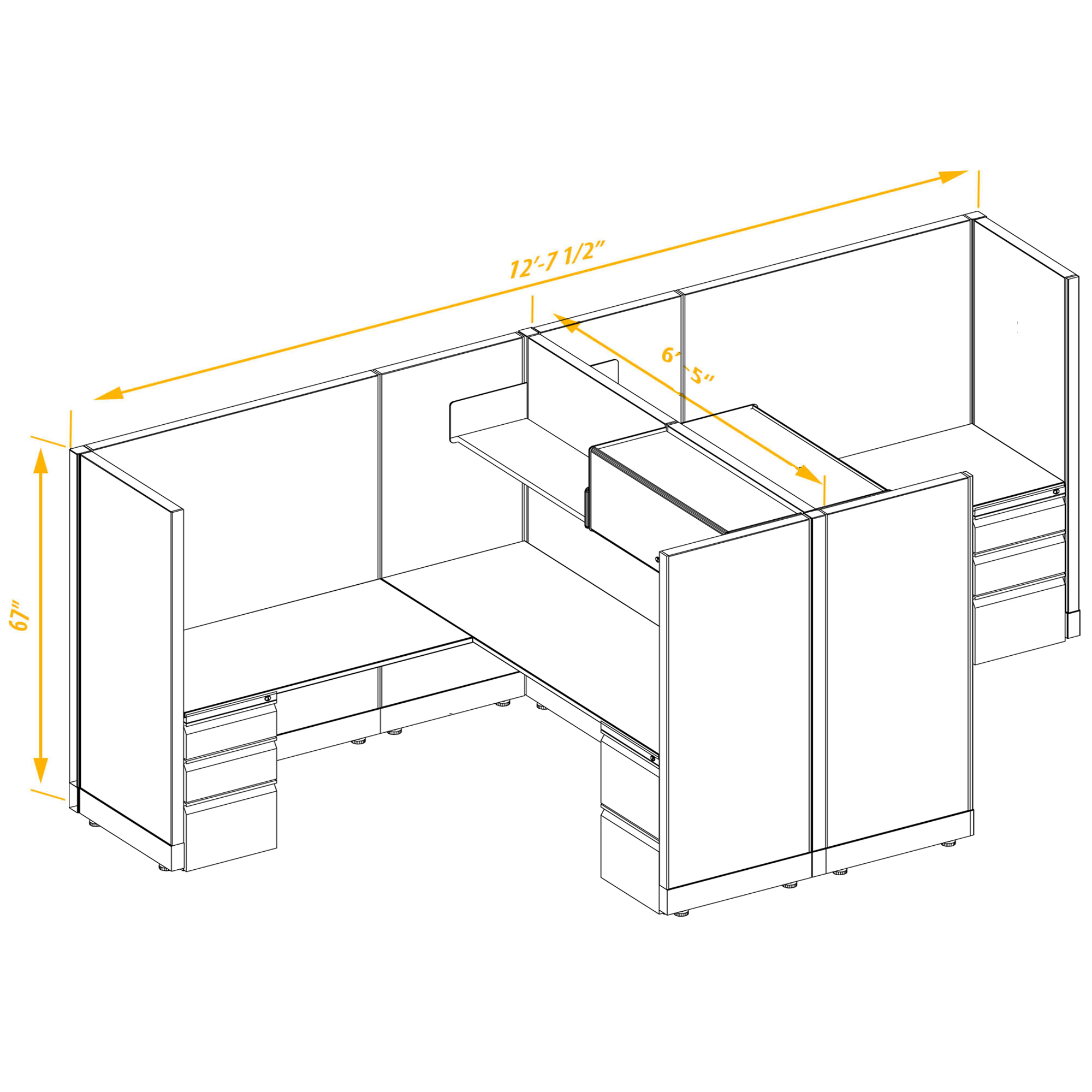 Office workstations CUB 2a 67 66 PSO 1