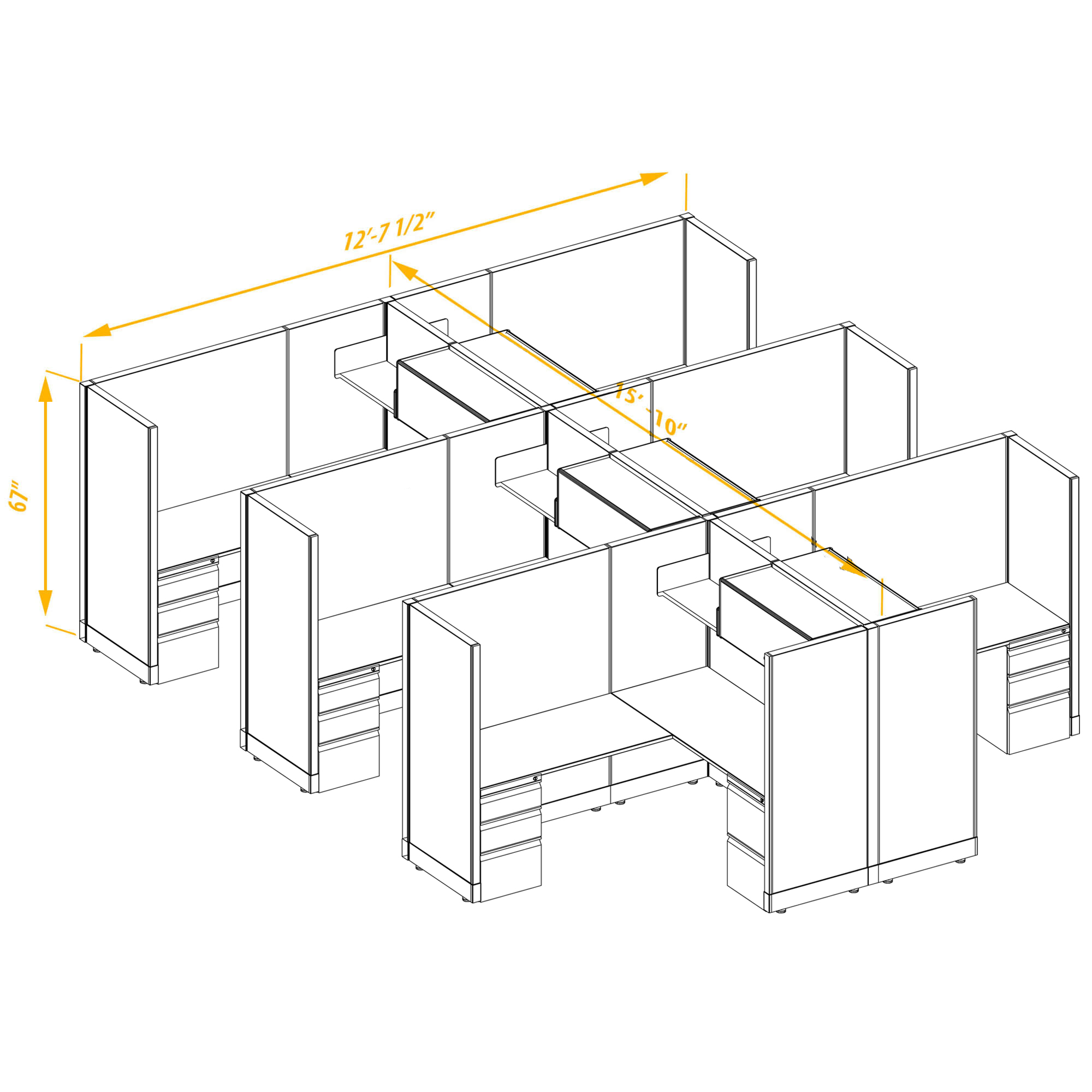 Office workstations CUB 6 67 56 PSO 1