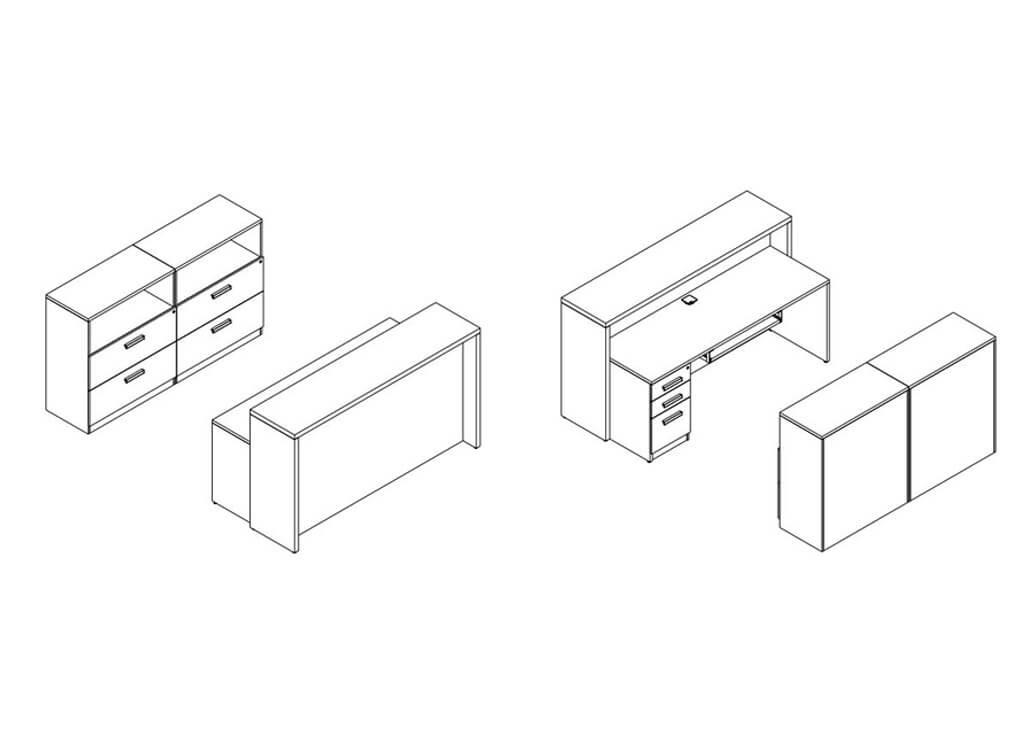 Reception desks for sale m brace 3d schematic