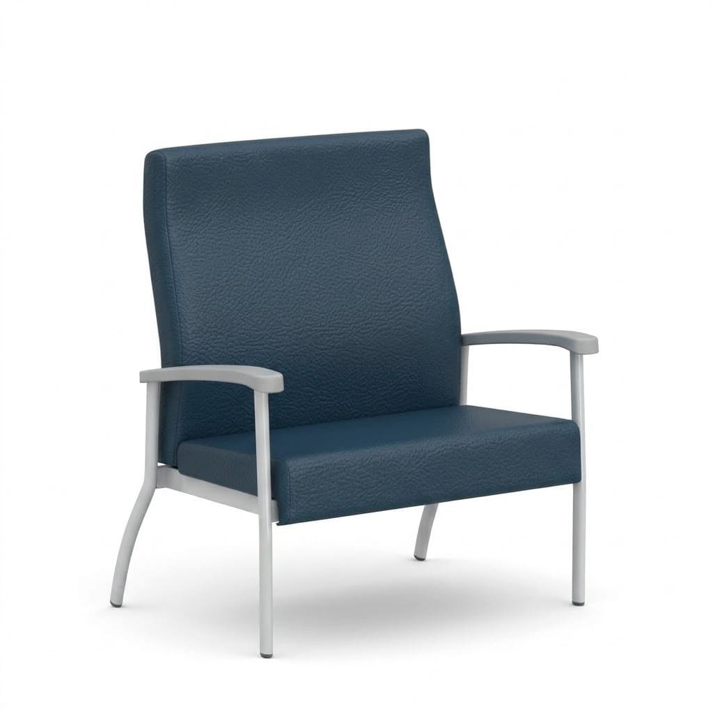 Armchair left link navy