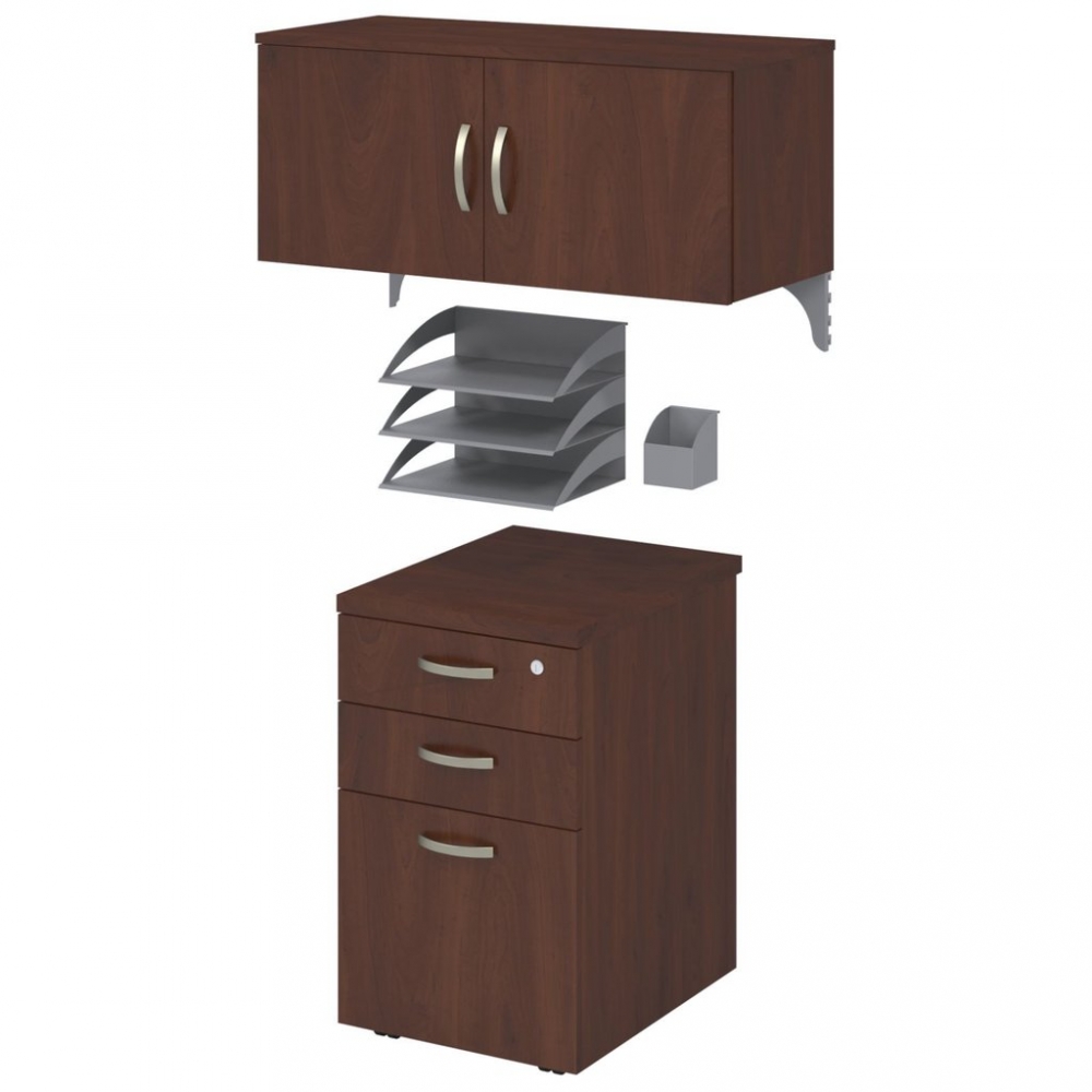 L shaped cubicle workstation with storage hansen cherry