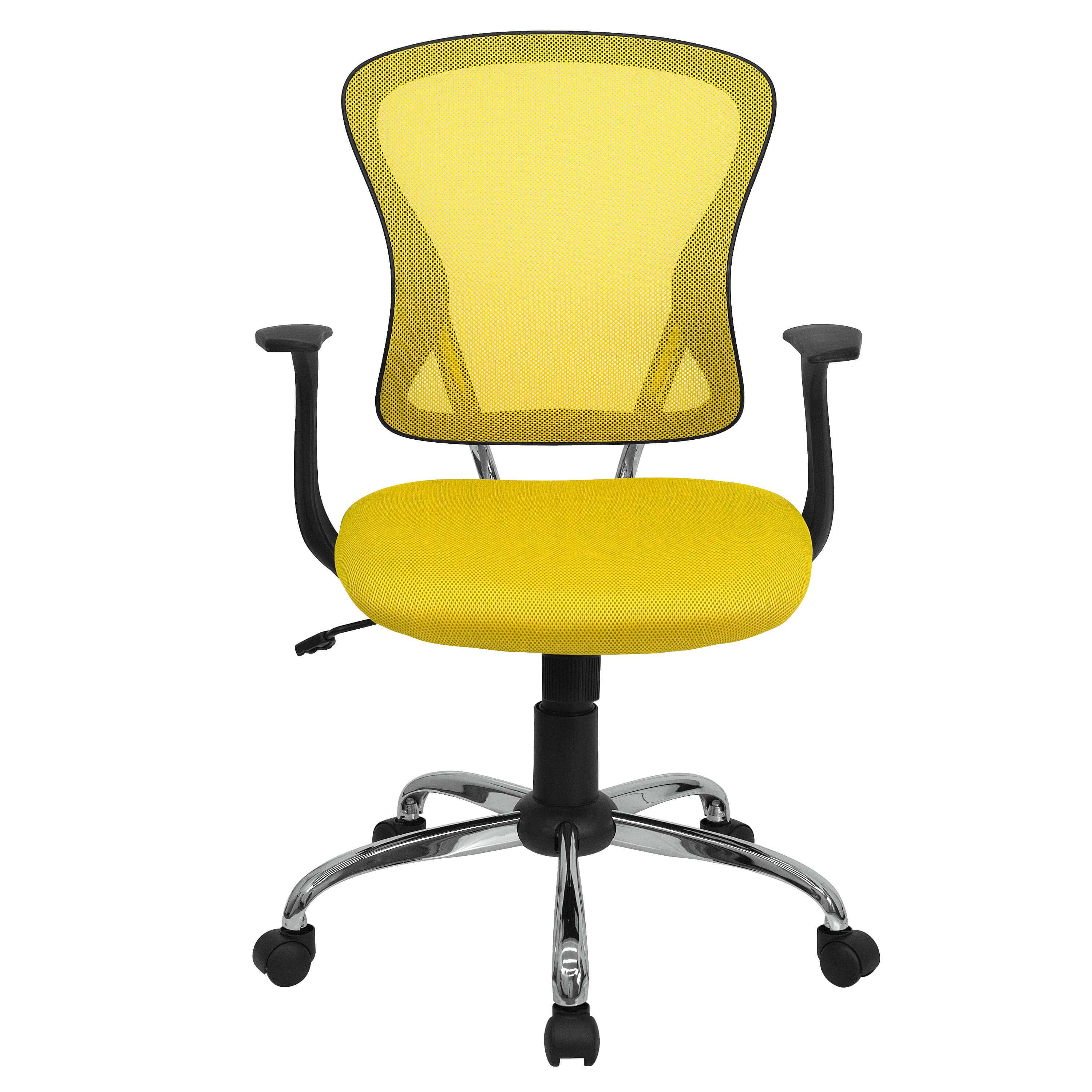 Colorful desk chairs CUB H 8369F YEL GG FLA