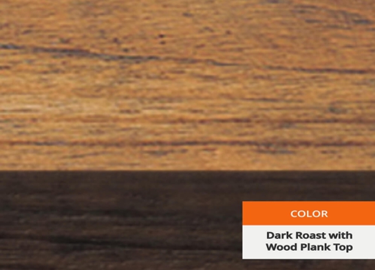 Dark roast with wood plank top finishing 1 Dark roast with wood plank top finishing 1