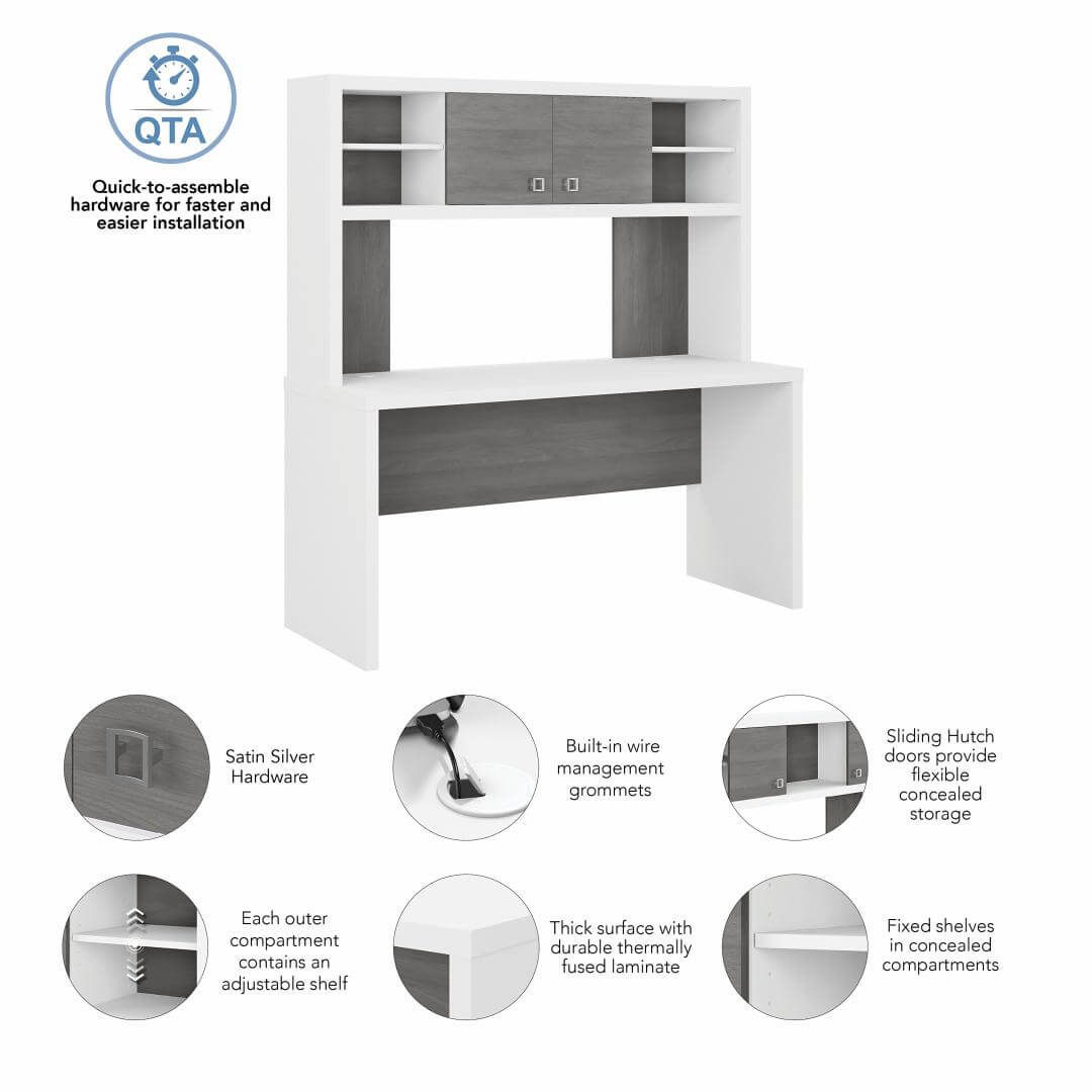 Clarity affordable modern desk 60w x 24d features