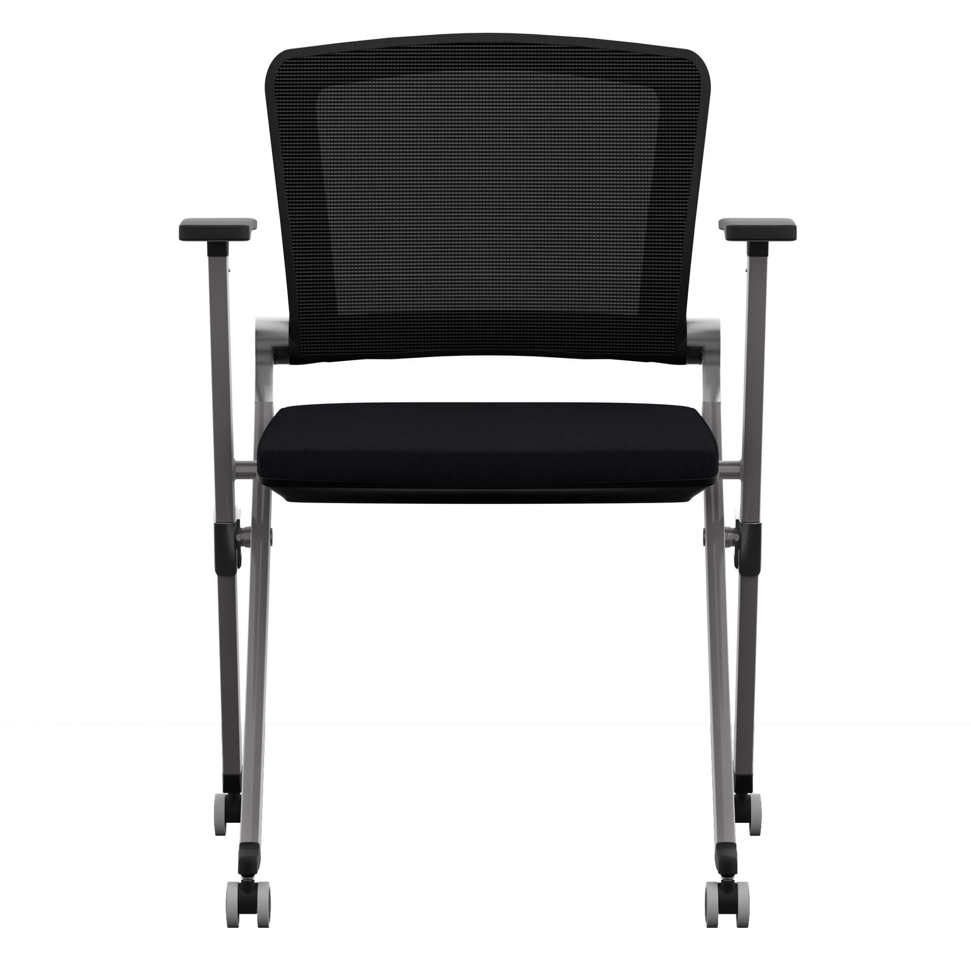 Folding office chair front view 1