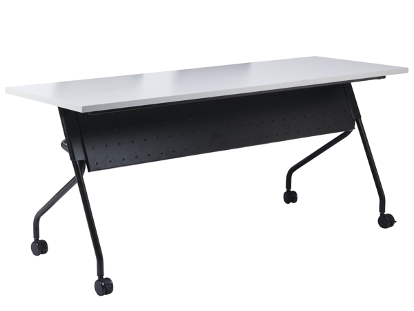 Folding training table 72x18 grey black