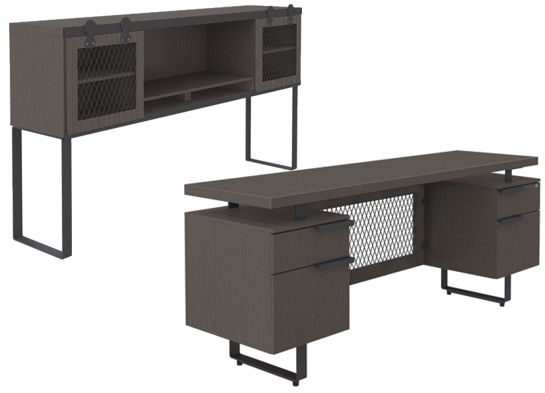 Home office ideas home offices storage ideas industrial credenza hutch