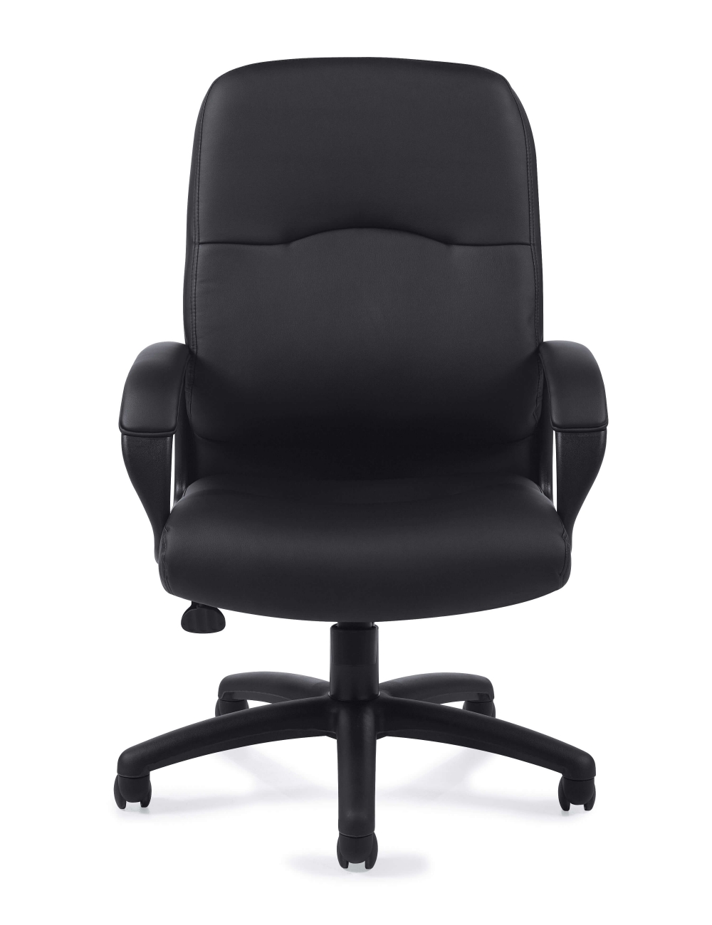 Leather office chair front view