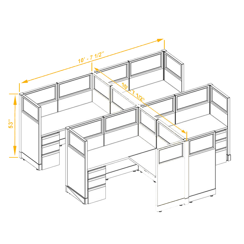 Modular furniture CUB 4 53 55 G ESP WH PSO