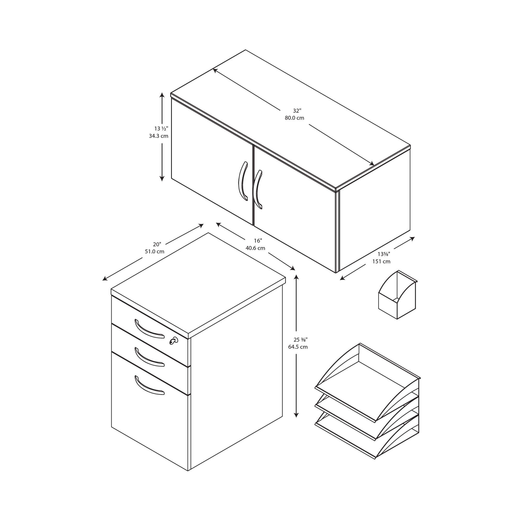 Office cubical storage drawing