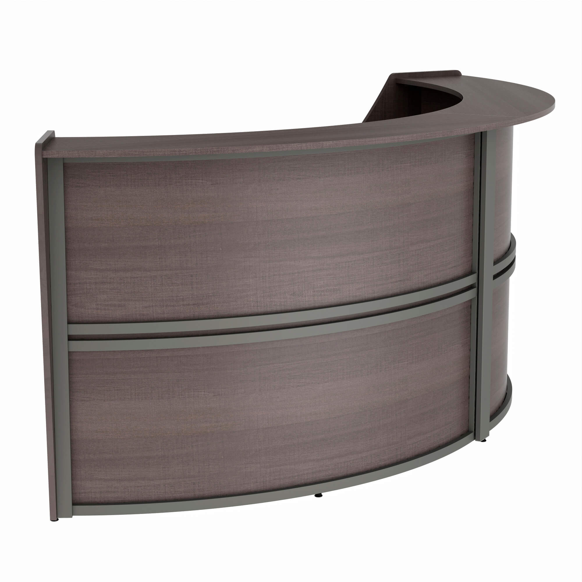 Li1 elegant modern reception desk side view