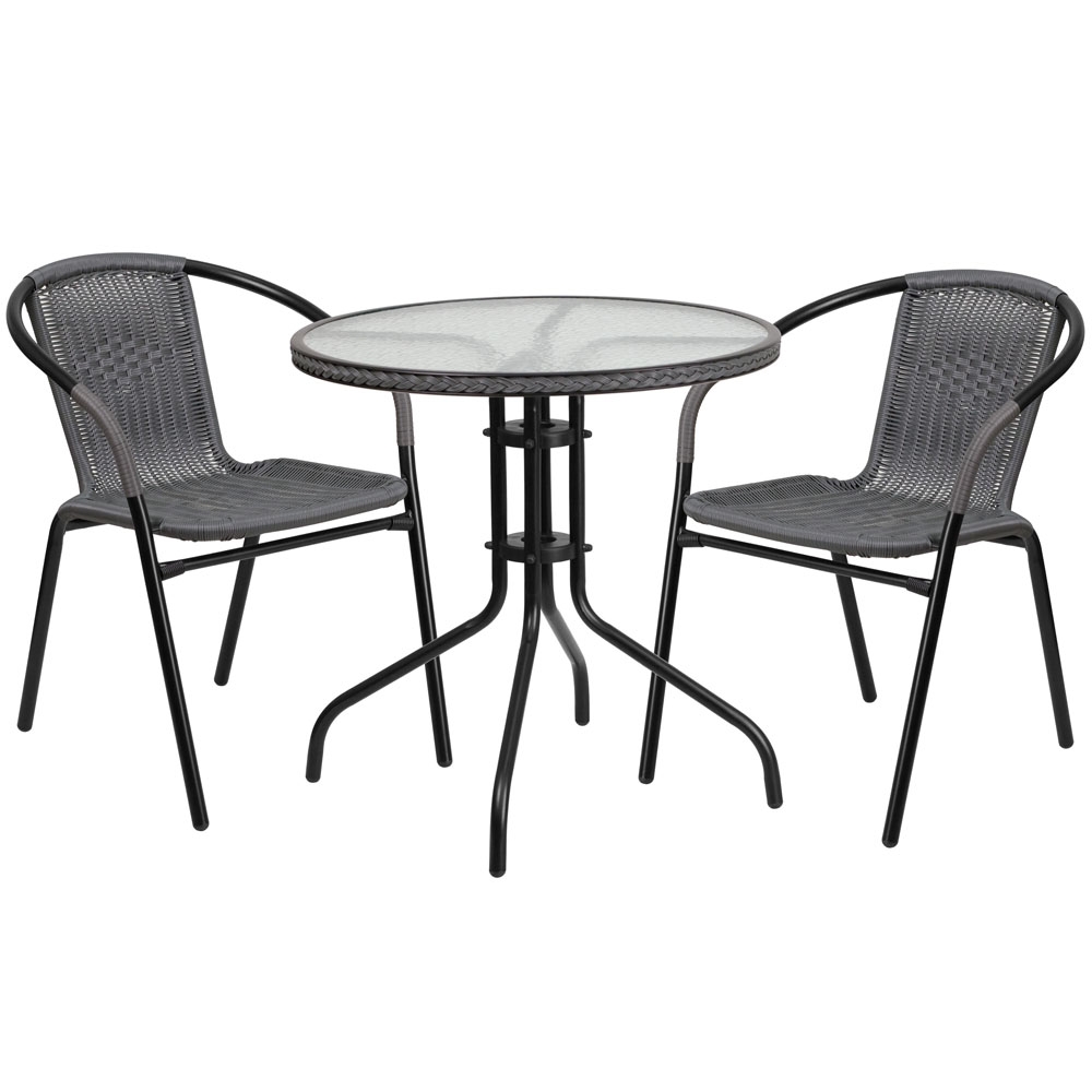 Outdoor table and chairs CUB TLH 087RD 037GY2 GG FLA