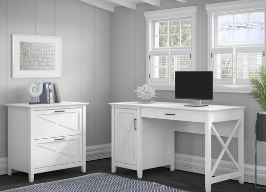 Rustic style desk with drawer lateral file cabinet space view pure white oak Rustic style desk with drawer lateral file cabinet space view pure white oak