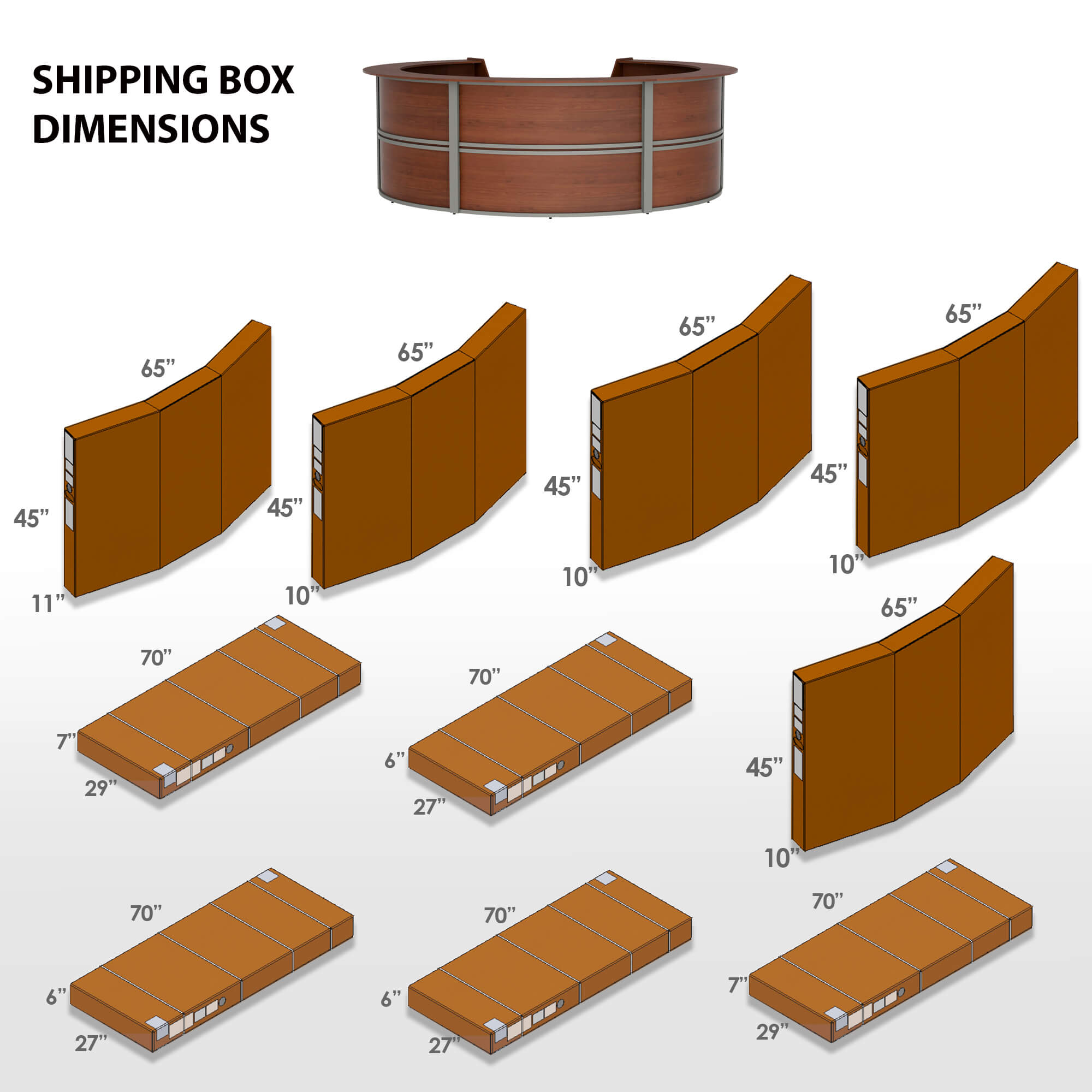 Li1 round reception desk box dimensions 1 2 3