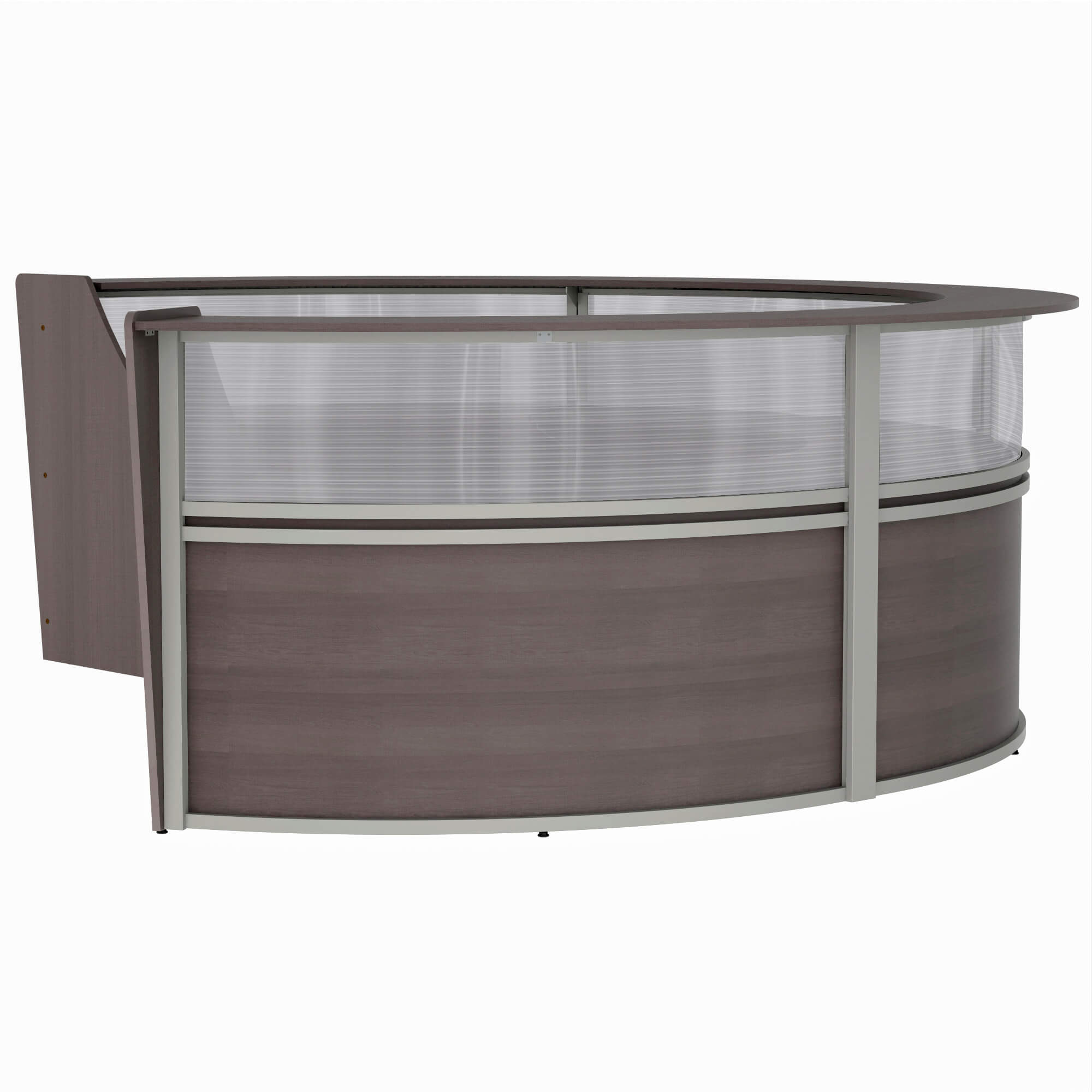 Li1 semi circular reception desk inside lateral