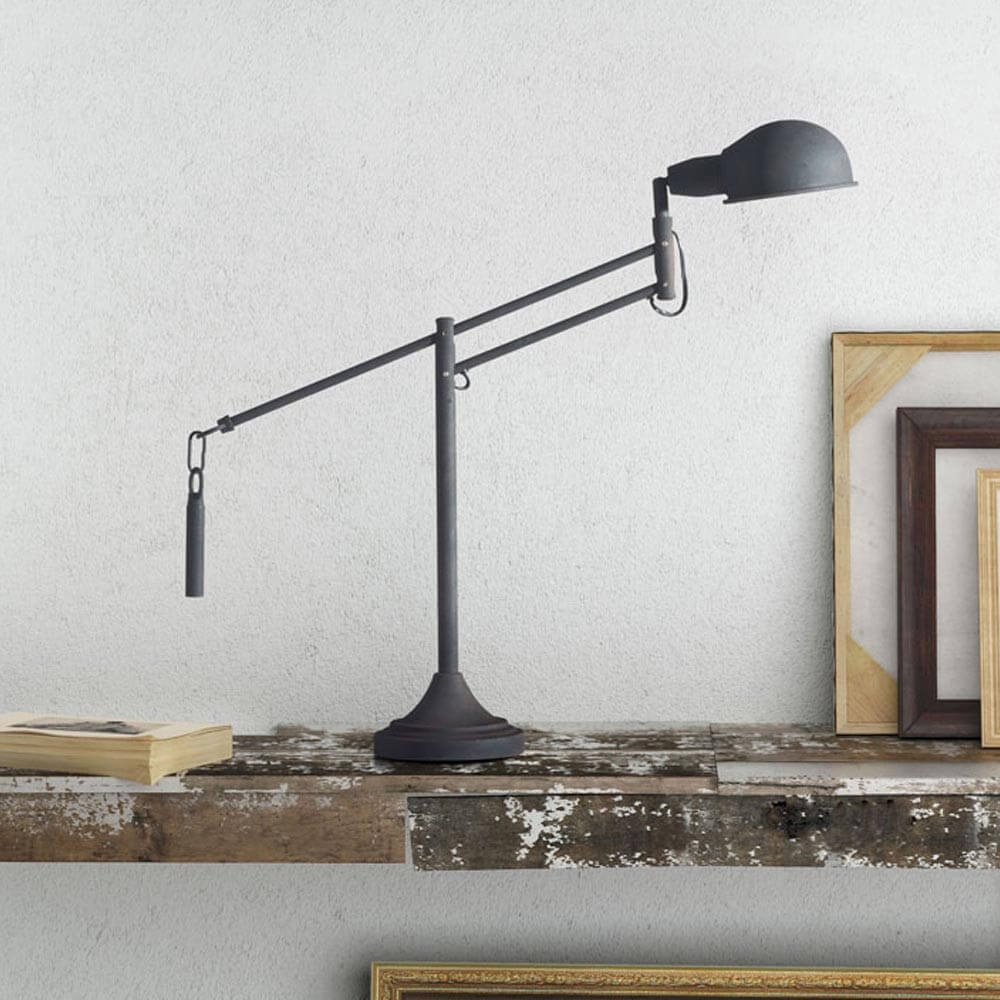 Small desk lamp with shade environmental view