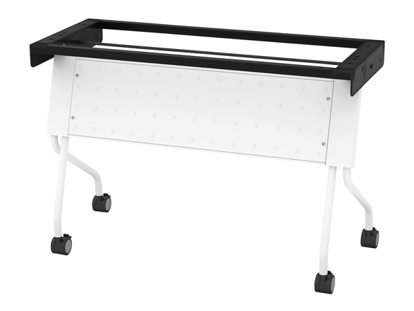 Training table base with modesty 4x2 white