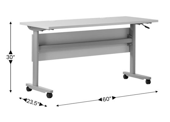 Training table with t leg 5x2 gray 6
