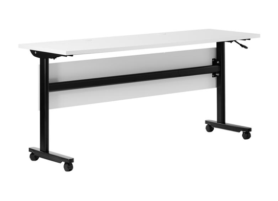 Training table with t leg 5x2 white black 5