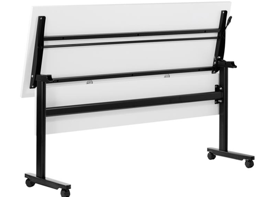 Training table with t leg 5x2 white black 9