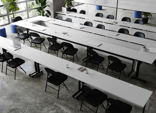 Training table with t leg 6x2 gray black 3 Training table with t leg 6x2 gray black 3