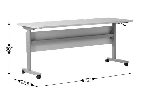Training table with t leg 6x2 gray gray 6