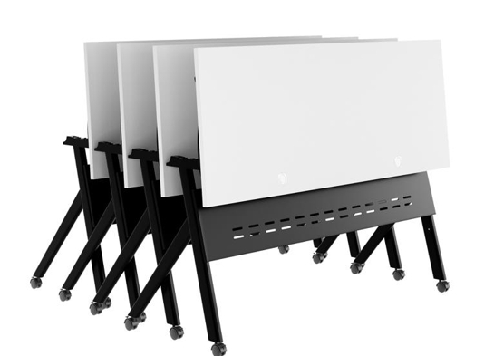 Training table with x leg 5x2 white black 11 Training table with x leg 5x2 white black 11