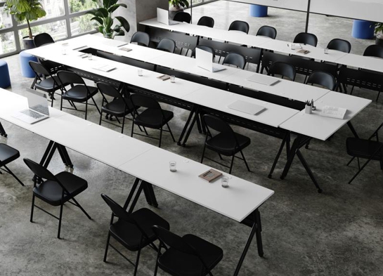 Training table with x leg 5x2 white black 3 Training table with x leg 5x2 white black 3