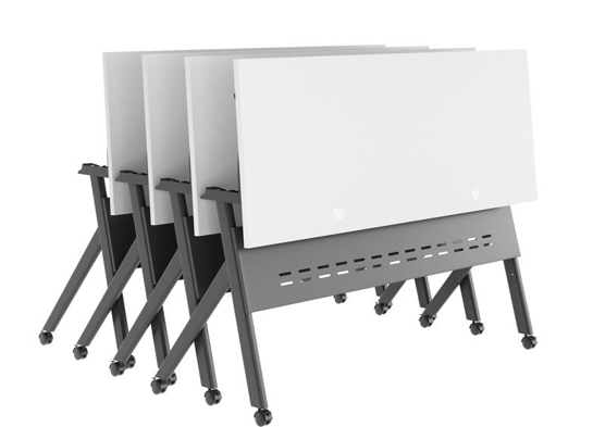 Training table with x leg 5x2 white gray 11