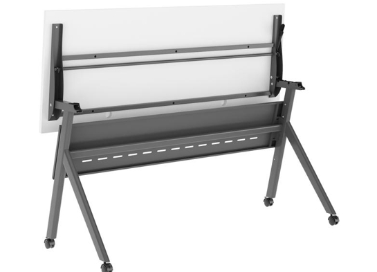 Training table with x leg 5x2 white gray 12