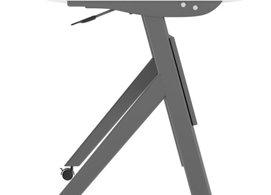 Training table with x leg 5x2 white gray 14
