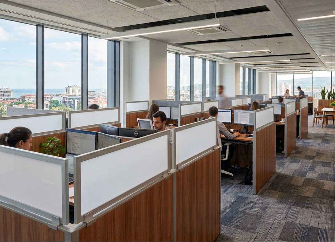 White polycarbonate cubicle wall extender PWT18H