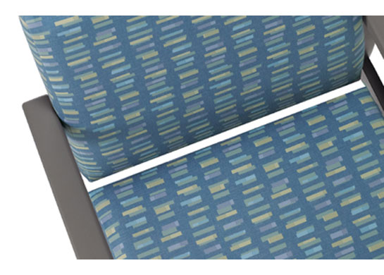 Separate seat and back on these medical chairs provides clean out for housekeeping staff.